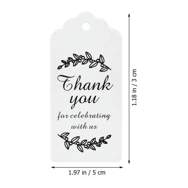 Alt view image 3 of 3 - 1Set Elegant Wedding Gift Tags Kraft Paper Hanging Pendant els with Natural Jute String for Gift Boxes Bottles Coat