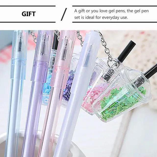 Alt view image 3 of 3 - 10Pcs Pendant Gel Ink Pen Set Cartoon Marker Pens Safe Water-Based Ink for Daily Writing Crafting Scrapbooking Office School