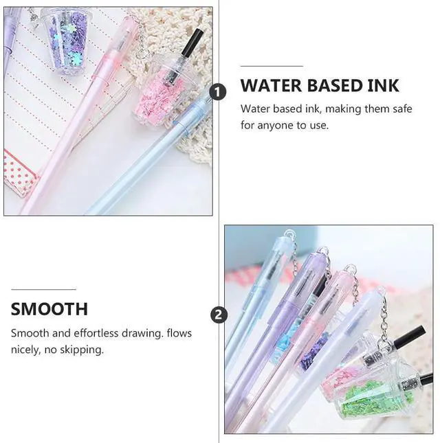 Alt view image 2 of 3 - 10Pcs Pendant Gel Ink Pen Set Cartoon Marker Pens Safe Water-Based Ink for Daily Writing Crafting Scrapbooking Office School