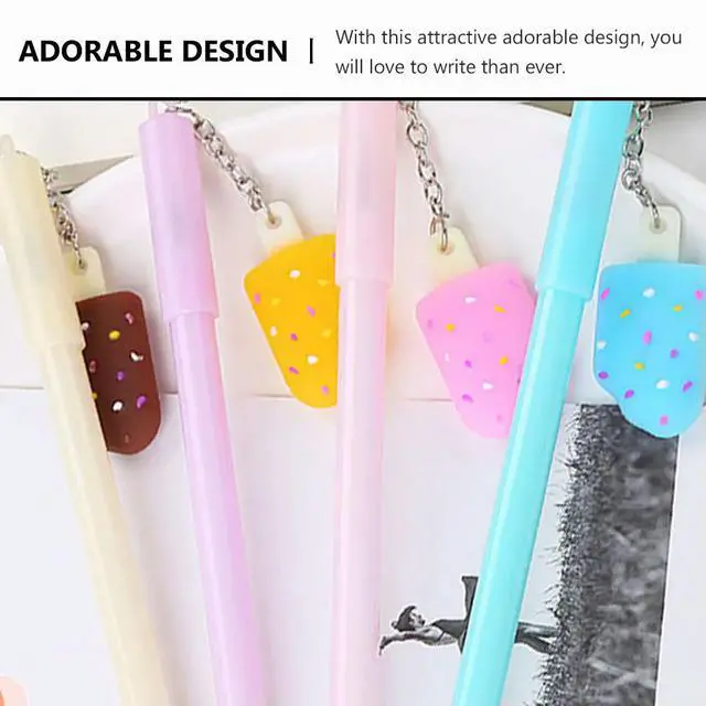 Alt view image 2 of 3 - 10Pcs Student Gel Pens Cartoon Pendant Style Refille Plastic Writing Instruments for Marking Notes Blessing Cards Office