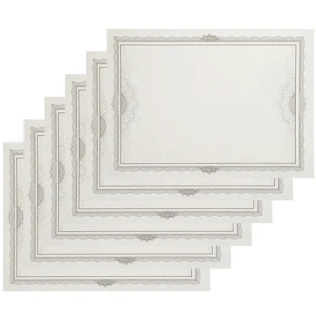 Alt view image 3 of 3 - 6 Sheets Printable Certificate Paper Blank Diploma Certificates Writable School Awards Academic Graduation Completion