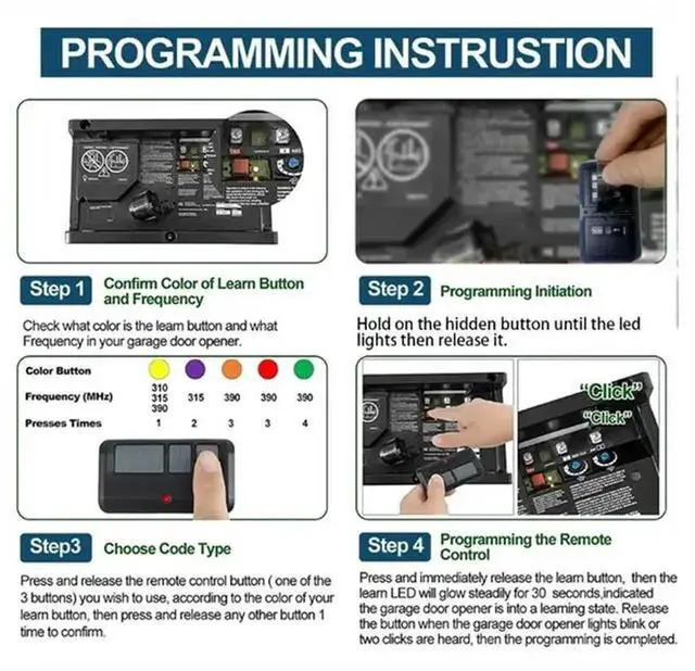 Alt view image 3 of 3 - Garage Door Remote Control 893MAX(2Pcs) For 371LM 372LM 891LM 893LM 971LM 972LM 973LM 81LM Electric Gate System