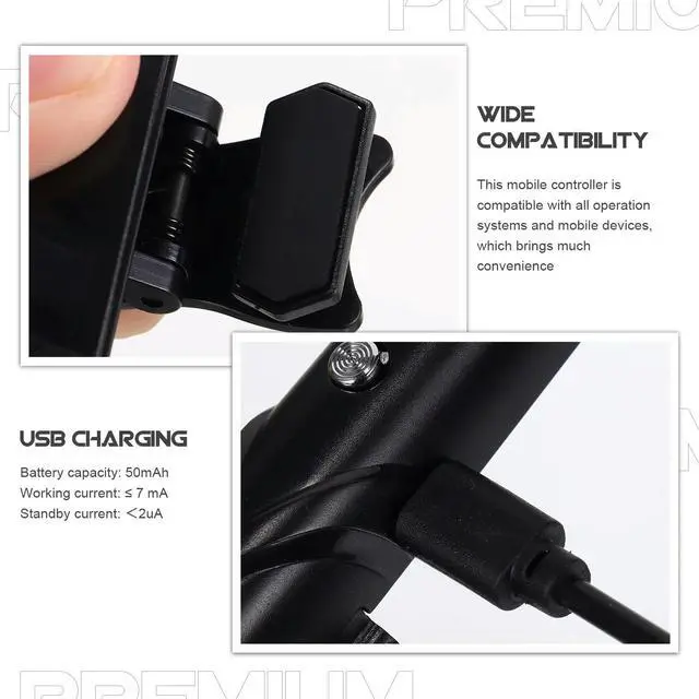 Alt view image 2 of 3 - Mobile Gaming Trigger Controller Adjustable Length High Precision Fire Button Phone Game Controller Attachment Mobile Gaming