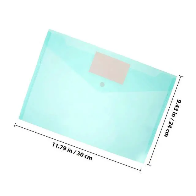 Alt view image 2 of 3 - 6Pcs Lightweight PP File Folder Bags Transparent Document Organizer Snap Button for Bills Notes Tickets
