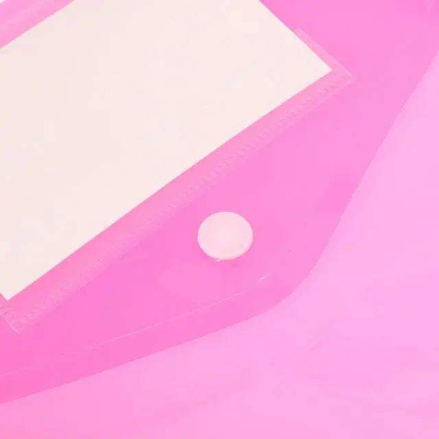 Main image of 6Pcs Lightweight PP File Folder Bags Transparent Document Organizer Snap Button for Bills Notes Tickets