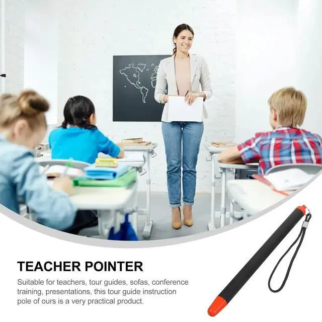 Alt view image 3 of 3 - Handheld Retractable Teaching Stick for Teachers Tour Guides Presentations Reading Instruction Blackboard Pointer Classroom
