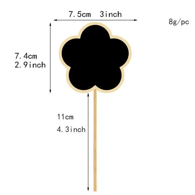 Alt view image 3 of 3 - 20Pcs Mini Chalkboard Toppers Wooden Small Blackboard Signs for Garden Plant els Message Tags Wedding Party Decorations Craft