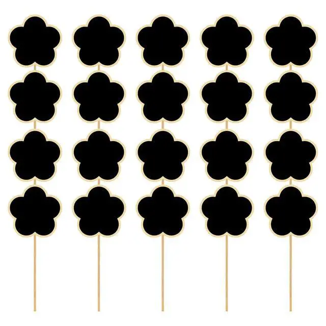 Alt view image 2 of 3 - 20Pcs Mini Chalkboard Toppers Wooden Small Blackboard Signs for Garden Plant els Message Tags Wedding Party Decorations Craft