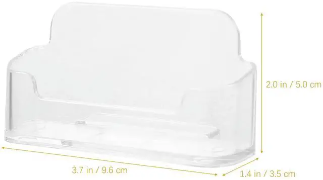 Alt view image 3 of 3 - 4Pcs Business Card Holder Clear Pc Material Transparent Business Cards Organizer Minimalist Office Desk Card Display Photocard