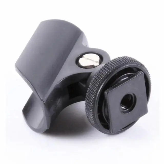 Alt view image 2 of 3 - 5Pcs Dslr Microphone Clip Single Lens Reflex Mic Holder Adjustable Angle Mount for Camera Interview Use Black Microphone Clip