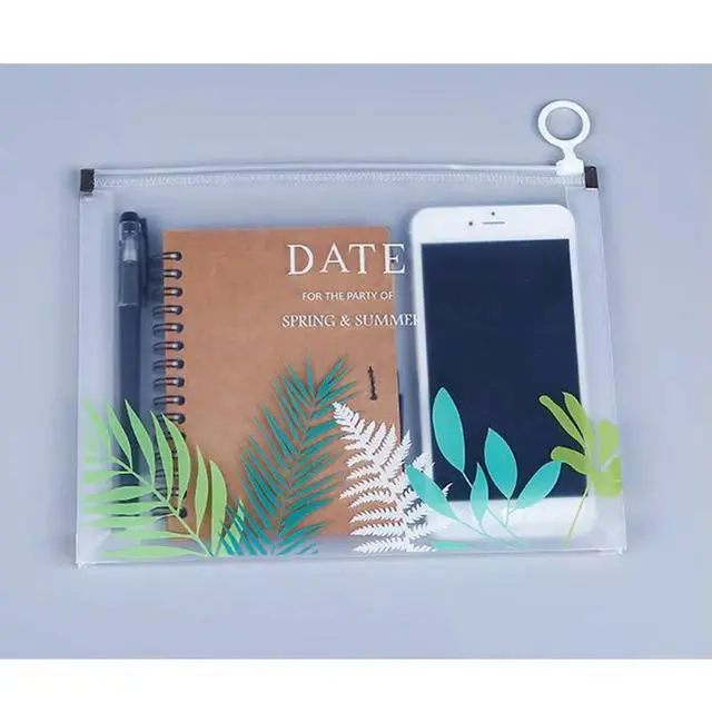 Alt view image 3 of 3 - 4Pcs Heavy Duty PP File Bags with Reinforced Zipper Transparent Organizer for Documents Term Papers Magazines Mobile