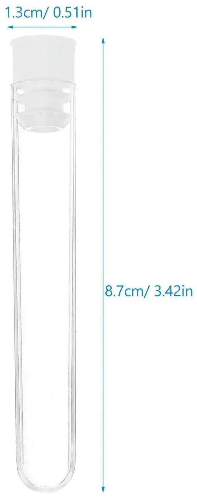 Alt view image 2 of 3 - 50Pcs Kids Plastic Test Tube Clear with Lid Small Test Tubes for Science Experiments Candy Beads Organization