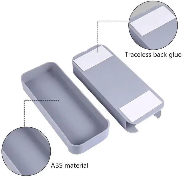 Main image of 1Pcs Premium ABS Plastic Drawer Style Box for Pens Pencils Stationery Hidden Under Desk Organizer Small Space Saving
