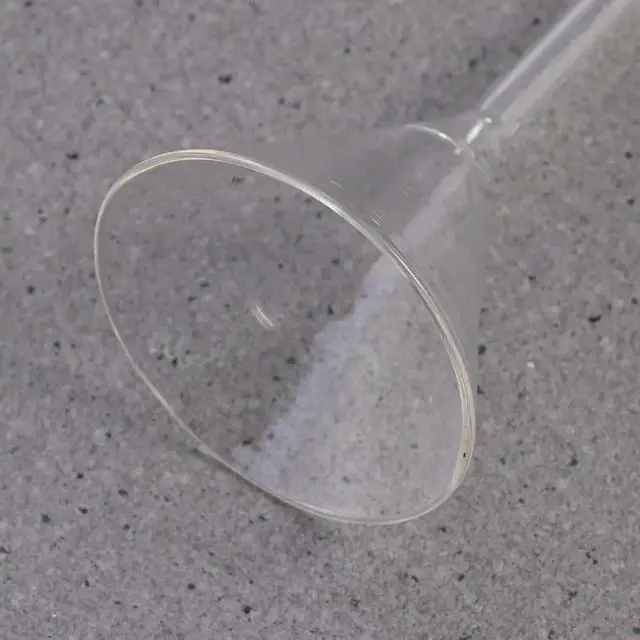 Alt view image 3 of 3 - 5Pcs Glass Funnel Triangle Shape 50Mm for Chemistry Feeding Liquid Solid Transfer Reusable Hand Washable Lightweight