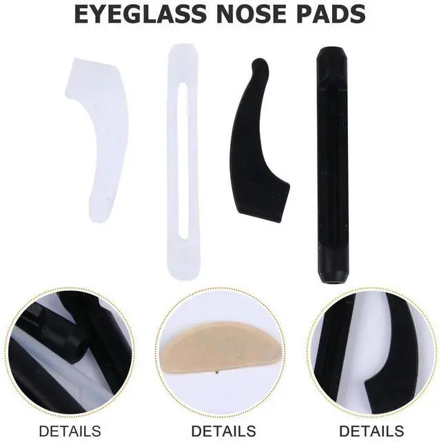 Alt view image 3 of 3 - 48Pairs Eyeglasses Retainers Kit Nose Pads Nose Grips Glasses Repair Kit Anti-Slip Retainer for Glasses Sunglasses
