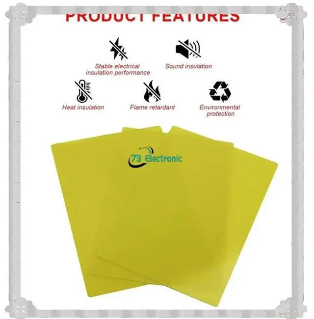 Alt view image 3 of 3 - 3Pcs 3240 Yellow Epoxy Fiber Board For Lifepo4 Pack DIY Insulation Plate & Heat Shield 0.5X128x195mm