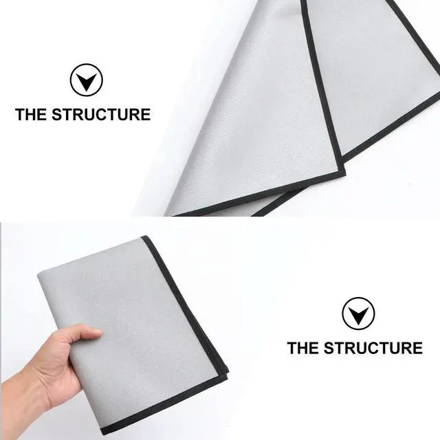 Alt view image 3 of 3 - 1Pcs Fire Resistance Blanket Silver Heat Resistant Cloth Emergency Survival Fire Blanket Kitchen Camping Barbecue