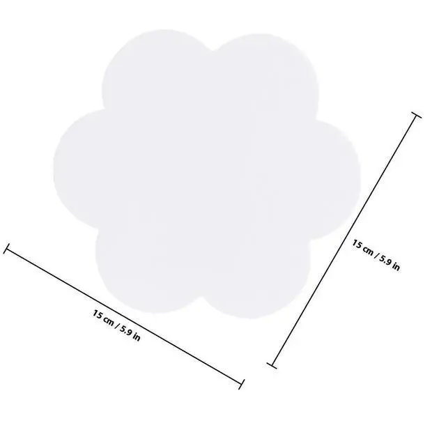 Alt view image 3 of 3 - 5Pcs Thick Flower Shape Cotton Canvas Oil Paint Panels Artist Paper Board DIY Drawing for Students Hobby Classroom