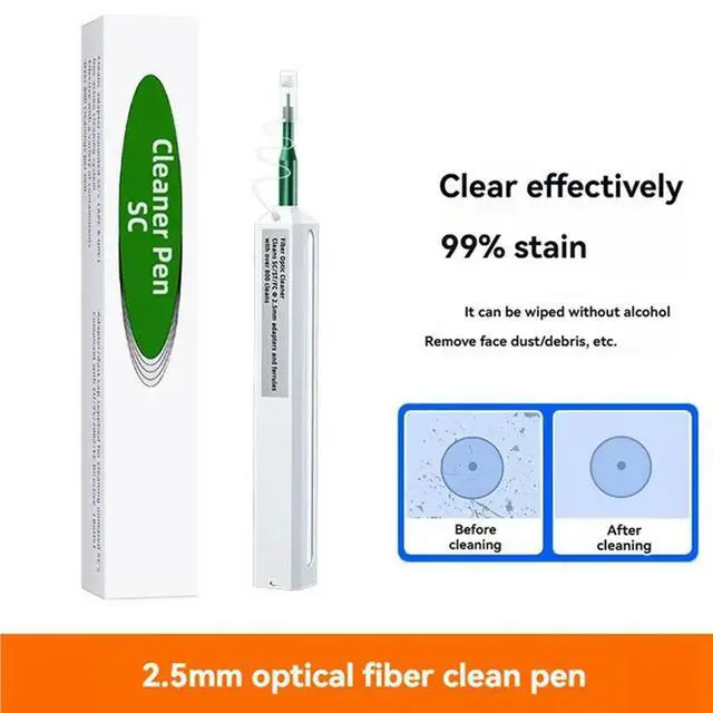 Alt view image 2 of 3 - 4PCS Fiber Optic Cleaner Pen 2.5Mm For LC/MU 1.25Mm For SC/FC/ST Connector Optical Fiber Optic Cleaning P