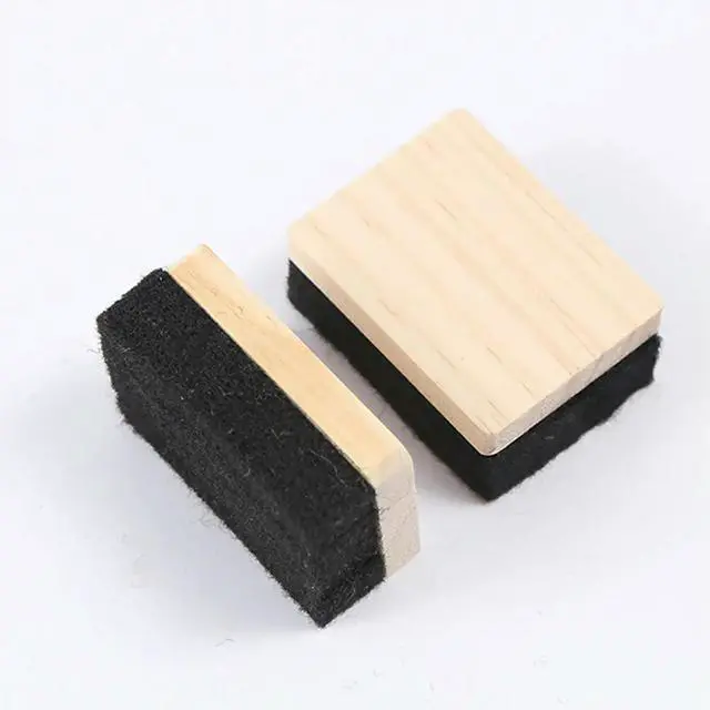 Main image of 5Pcs Mini Wooden Blackboard Erasers Felt Padding Efficient Chalk Removal Chalkboard Eraser for Classroom School Supplies