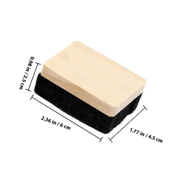 Alt view image 3 of 3 - 5Pcs Mini Wooden Blackboard Erasers Felt Padding Efficient Chalk Removal Chalkboard Eraser for Classroom School Supplies