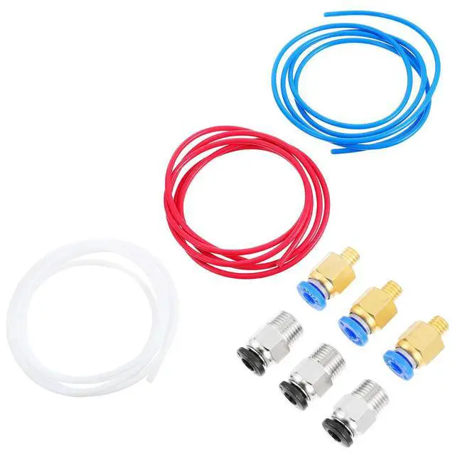 Alt view image 3 of 3 - 9Pcs Professional Grade Ptfe Tube Quick Fitting Kit Copper Adapter Fittings for 3D Printer Accessories Heat Resistant Non