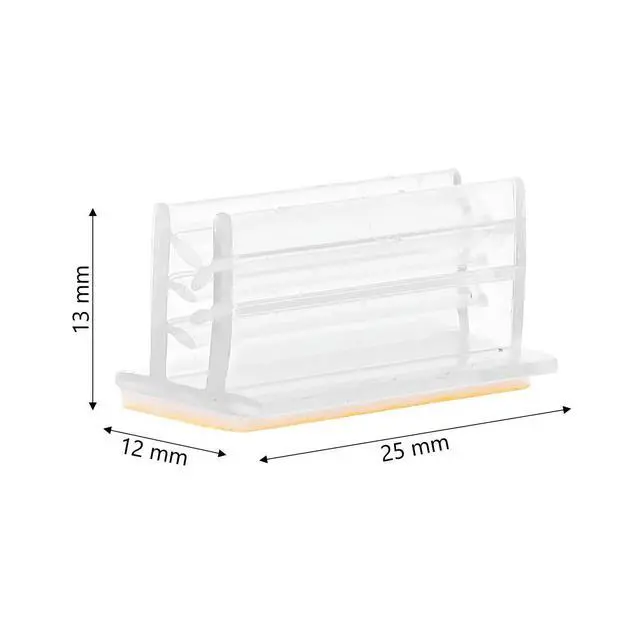 Alt view image 3 of 3 - 50Pcs Adhesive Table Sign Holders Heavy-Duty Mini Panel Holders for Desks Counters Shelves Name Tags Cards Photos els