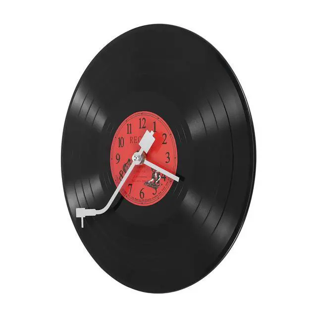 Alt view image 2 of 3 - European Retro Nostalgic Ultra-Quiet Clock Vinyl Record Personality Wall Clock Cafe Bar Decorative Wall Clock