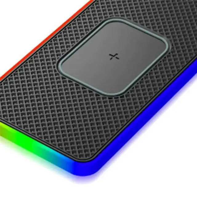 Alt view image 2 of 3 - RGB Atmosphere Light Emitter Car Silicone Pad Mobile Phone Charging Car Accessories