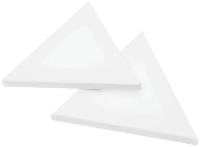 Alt view image 3 of 3 - 2Pcs Oil Painting Frame Cotton Drawing Board Triangle Style White 20Cm Creative Drawing Panel for Students and Hobbyists