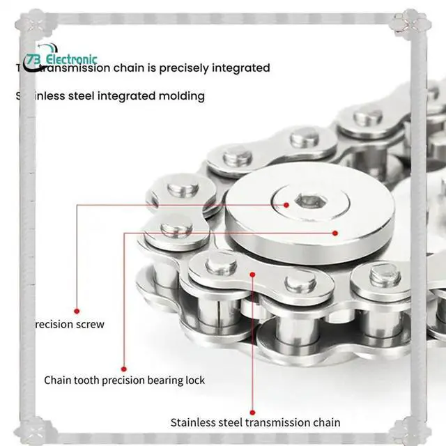 Main image of Sprocket Flywheel Gyro Sprocket Chain l Toy Gear Chain Gyro Drop Office Decompression Toy Easy To Use