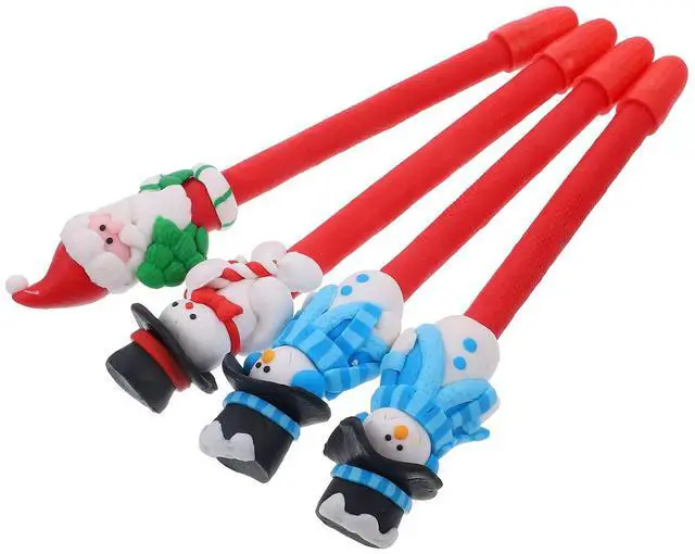 Alt view image 2 of 3 - 4Pcs Christmas Pens Writing Pens Smooth Wear Resistant Office Student Supplies Signature Pen Gel Pen