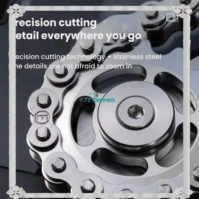 Alt view image 3 of 3 - Sprocket Flywheel Gyro Sprocket Chain l Toy Gear Chain Gyro Drop Office Decompression Toy Easy To Use