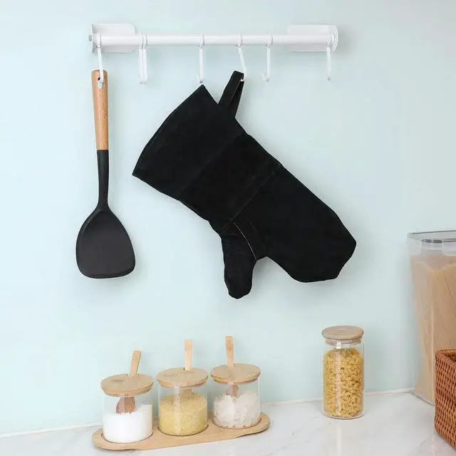 Alt view image 3 of 3 - Heat Resistant Cooking Gloves Heavy Duty Cowhide Split for Welding Soldering Carpentry Mechanical Work Safety