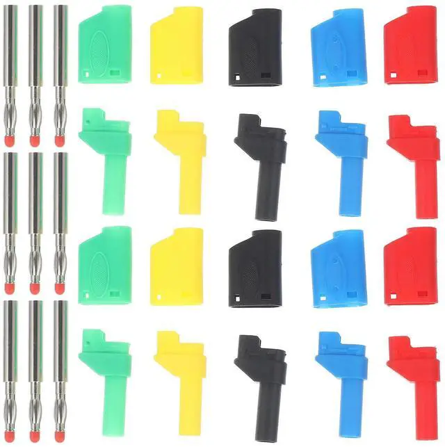 Main image of 10Pcs Banana Plug Insulated Audio Connector Speaker Cable Plugs Replacement Small Banana Plugs for Amplifier Sound