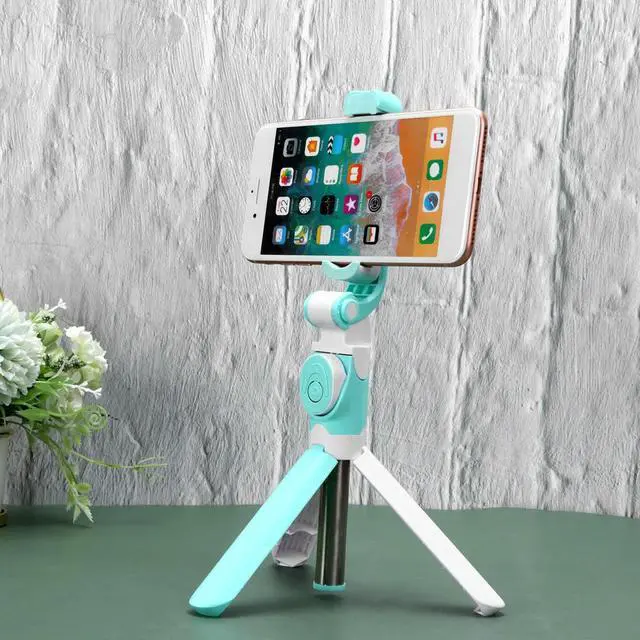 Main image of Mobile Phone Tripod Selfie Stick Green Phone Holder Clip Stand Remote Self-Timer Tripod for phone Outdoor