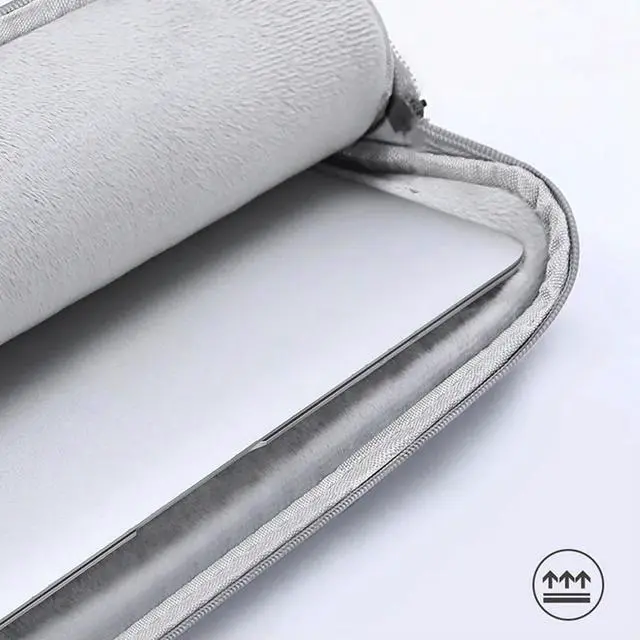 Alt view image 3 of 3 - 15 Inch Laptop Bag Protective Pouch with Soft Lining Shock Resistant Anti Slip Dustproof Organizer for Notebook Computer Travel