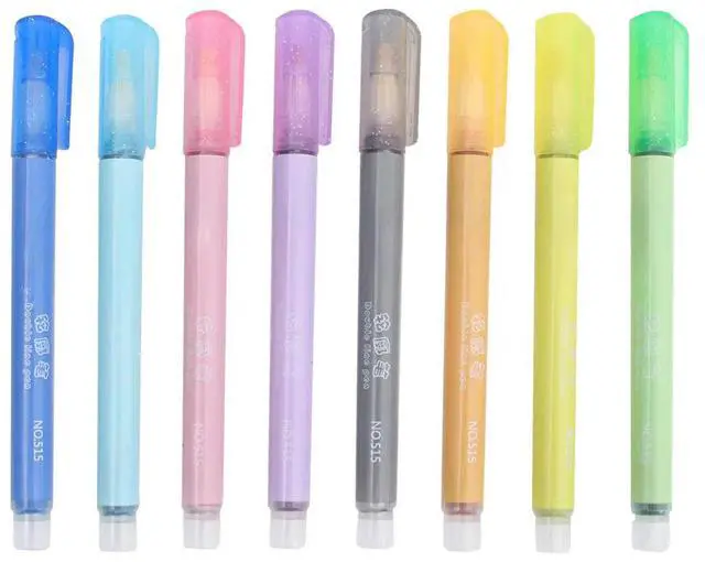 Alt view image 3 of 3 - 8Pcs Fluorescent Pens Premium Smooth Writing Highlighter Marker with Dual-Color Outline Effect for DIY Planner Greeting Cards