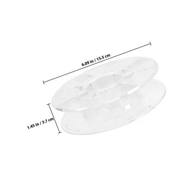 Alt view image 2 of 3 - 2pcs Reusable Plastic 3D Printer Filament Spool Transparent Empty Reel Holder Lightweight Tangle-Free Filament Winder Rack For
