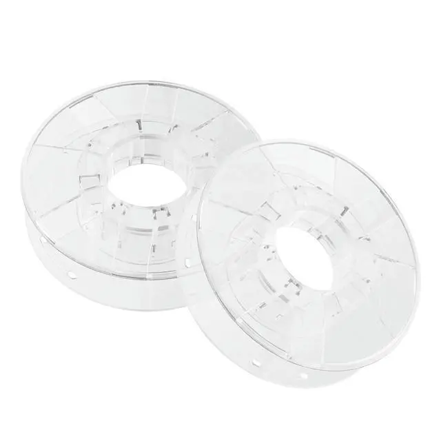 Alt view image 3 of 3 - 2pcs Reusable Plastic 3D Printer Filament Spool Transparent Empty Reel Holder Lightweight Tangle-Free Filament Winder Rack For