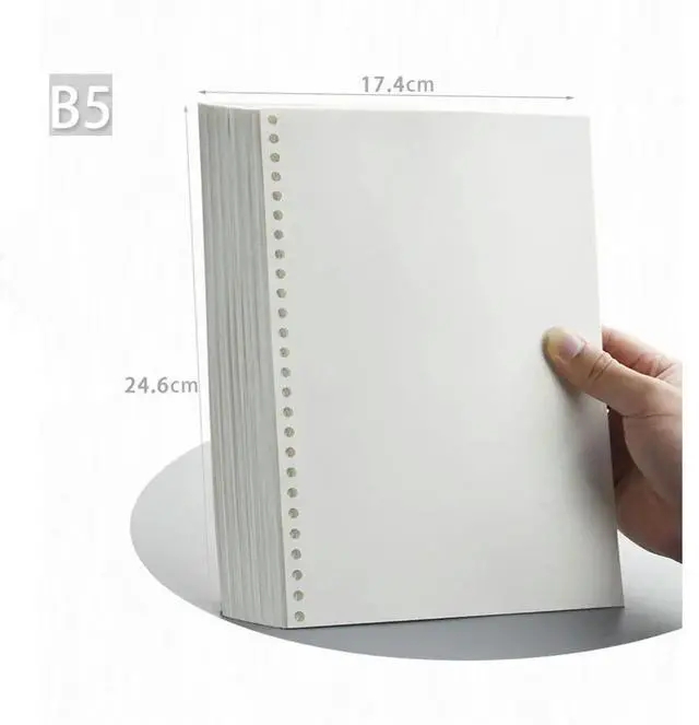 Alt view image 2 of 3 - 50 Sheets B5 Sketch Paper Thick Loose-Leaf Drawing Replacement Sheets Smudge Resistant Paper for Painting Drawing Accessories
