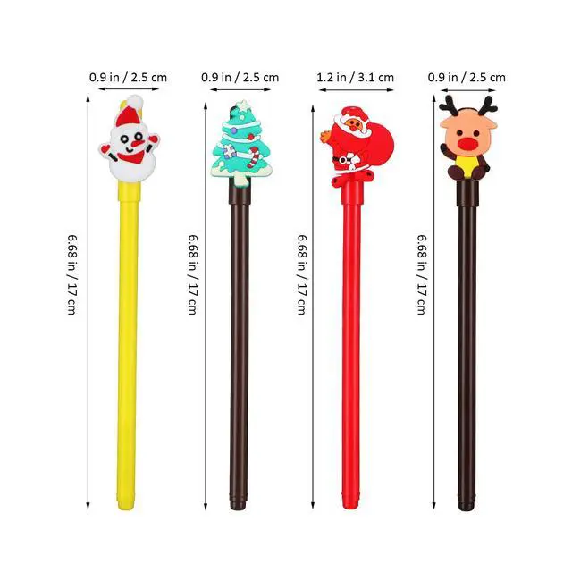 Alt view image 2 of 3 - 24Pcs Gel Pens Christmas Theme Set Tools Adorable Toppers Smooth Flow Ink Versatile for Office School Home Signature