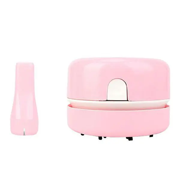 Alt view image 3 of 3 - Mini Pink Desk Vacuum Cleaner Dust Collector Operated for Home Office Car Surface Table
