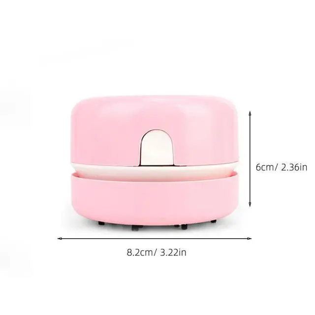 Alt view image 2 of 3 - Mini Pink Desk Vacuum Cleaner Dust Collector Operated for Home Office Car Surface Table