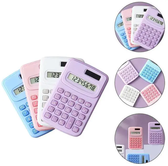 Main image of 4Pcs Pocket Calculator Calculator for Students Office School Basic Math Functions Handy Counting Tool