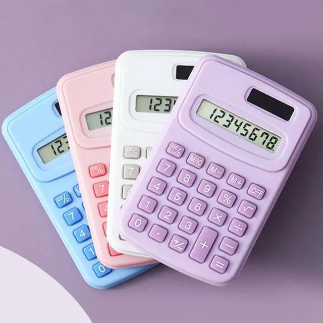 Alt view image 2 of 3 - 4Pcs Pocket Calculator Calculator for Students Office School Basic Math Functions Handy Counting Tool
