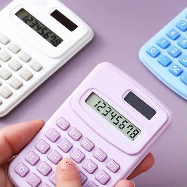 Alt view image 3 of 3 - 4Pcs Pocket Calculator Calculator for Students Office School Basic Math Functions Handy Counting Tool