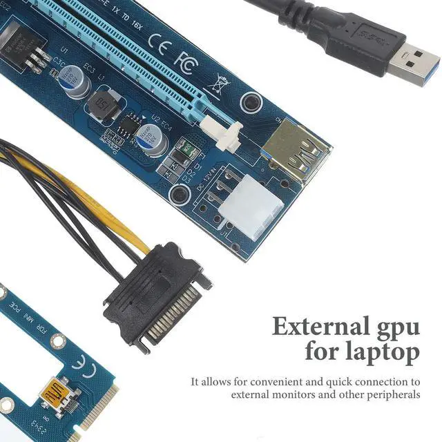 Alt view image 3 of 3 - External Graphics Card for Laptop Mini Pcie GPU Adapter Upgrades Graphics Capability Faster Rendering External GPU for Gaming