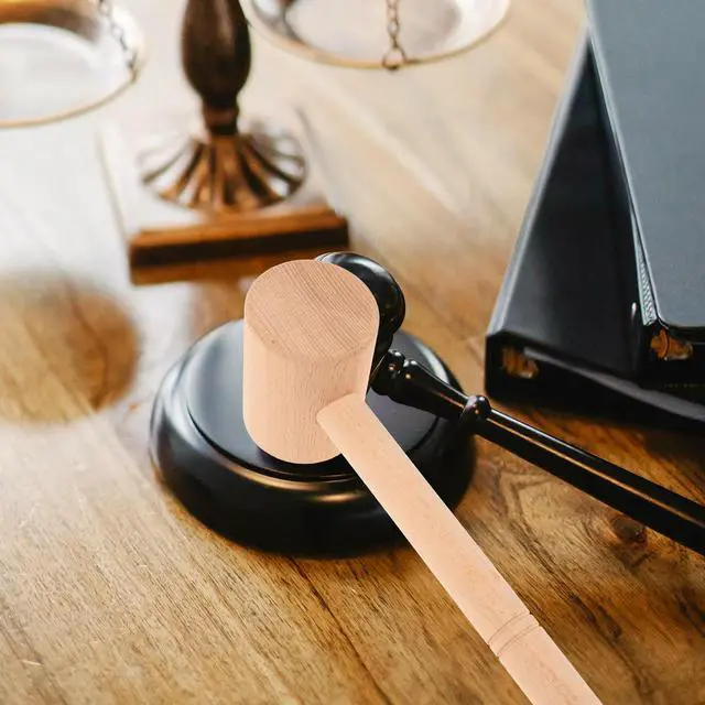 Alt view image 3 of 3 - Solid Wood Judge Gavel for Auction Court Lawyer Chairman Clear Loud Sound Compact Design Wooden Gavel