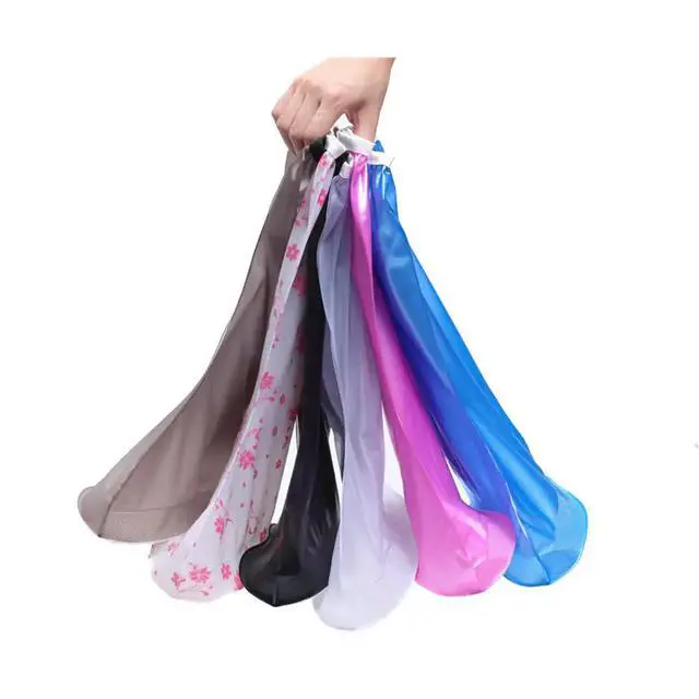 Alt view image 2 of 3 - Blue Waterproof Shoe Covers Zippered Elastic Band Foldable Lightweight for Outdoor Drifting Riding Rainy Day Shoes